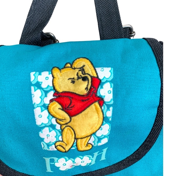 Vintage Y2K 90s Embroidered Disney's Winnie the Pooh Mini Backpack Purse - Picture 2 of 8